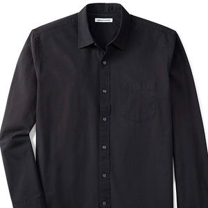 Long-Sleeve black button up shirt